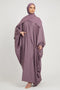 Mauve Crepe Plain Abaya