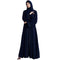Navy Blue Nida Plain Abaya
