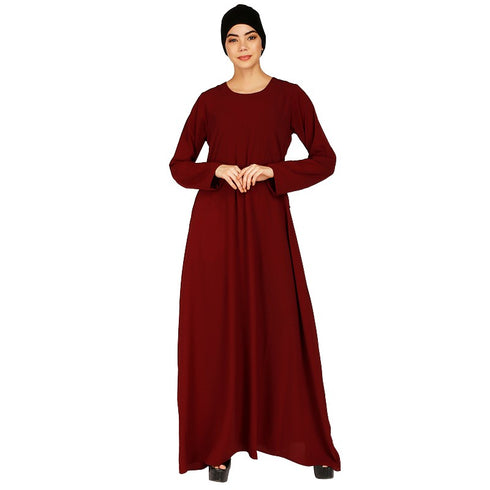 A-line inner abaya-Maroon