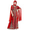 Maroon color luxurious Long Sleeves Handmade Moroccan Kaftan Embroidered zari work hijab