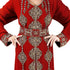 Maroon color luxurious full sleeves Handmade Moroccan Kaftan with Sun-proof hiijab.