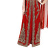 Maroon color luxurious Long Sleeves Handmade Moroccan Kaftan Embroidered zari work hijab