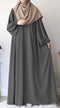 Grey Kashibo Plain Abaya