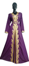 Purple Georgette Hand Woven Kaftan