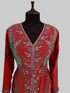 Maroon color luxurious Full Sleeves Handmade Moroccan Kaftan.