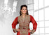 Maroon & White color luxurious Full Sleeves Handmade Moroccan Kaftan .