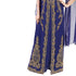 Navy Blue color luxurious Long Sleeves Handmade Moroccan Kaftan.Embroidered zari work hijab