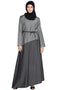 Grey Plain Cotton Islamic Abaya