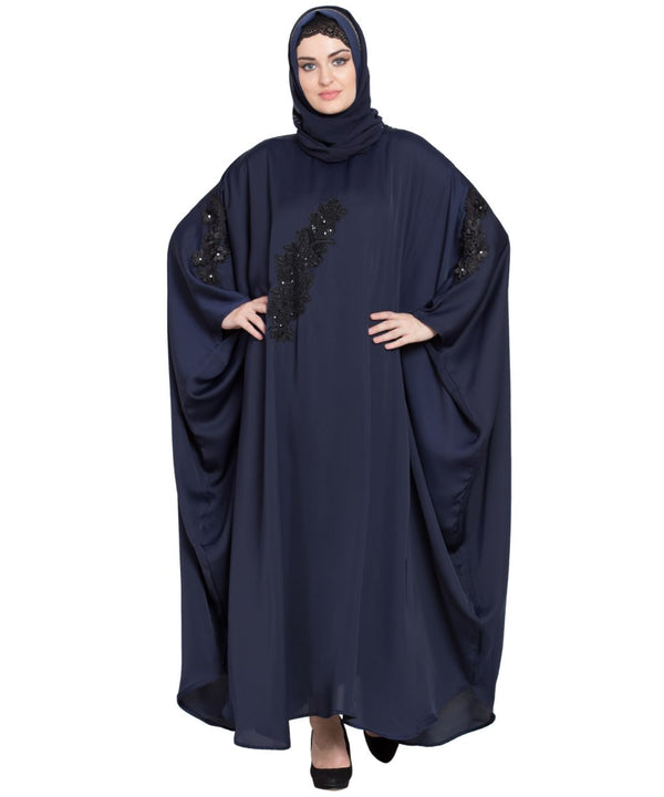 Nazneen Embellished Patch Nida Kaftan