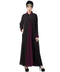 Nazneen Contrast Yoke Black/Purple Casual Abaya