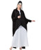 Black Nazneen Front Open Shirt Kaftan With Inner Casual Abaya