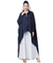 Blue Nazneen Front Open Shirt Kaftan With Inner Casual Abaya