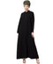 Black Nazneen Front Open Chinese Collar Casual Abaya