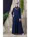Blue Nazneen Shirt Collar Executive Abaya