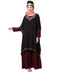 Maroon Nazneen Double Layer Embellished Party Abaya