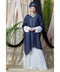 Blue Nazneen Double Layer Embellished Party Abaya