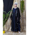 Blue and Black Georgette Sequin Abaya