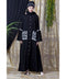 Black Nazneen Embroidered Pocket, Bell Sleeve Casual Abaya