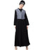Black Nazneen Extra Contrast Jacket Executive Abaya