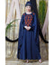 Blue Nazneen Extra Long Wings Sleeve Embroidered Party Abaya