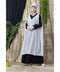Pink Nazneen Embroidered Neck Band Double Layer Party Abaya