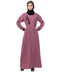Nazneen side embroidery contrast piping Abaya