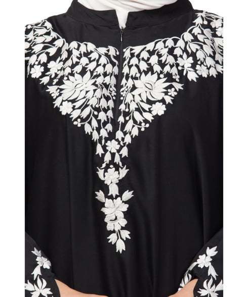 Nazneen Front to back & & and hand opening Resham Embroidery Irani Kaftan