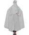 Silver Grey 100% Polyester Knits -Jersey Extra Nose Piece Head To Toe Free Size hijab