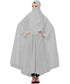 Silver Grey 100% Polyester Knits -Jersey Extra Nose Piece Head To Toe Free Size hijab