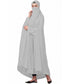 Silver Grey 100% Polyester Knits -Jersey Extra Nose Piece Head To Toe Free Size hijab