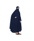 Navy Blue 100% Viscose Knits-Jersey Extra Nose Piece Head To Toe Free Size hijab
