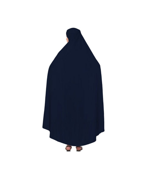 Navy Blue 100% Viscose Knits-Jersey Extra Nose Piece Head To Toe Free Size hijab