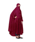 Maroon 100% Viscose Knits-Jersey Extra Nose Piece Head To Toe Free Size hijab