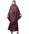Plum Premium Shine Nida Two pc Khimer & Skirt Ready to wear Instant Hijab cum Naqab Set