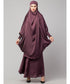 Plum Premium Shine Nida Two pc Khimer & Skirt Ready to wear Instant Hijab cum Naqab Set