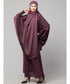 Plum Premium Shine Nida Two pc Khimer & Skirt Ready to wear Instant Hijab cum Naqab Set