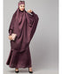 Plum Premium Shine Nida Two pc Khimer & Skirt Ready to wear Instant Hijab cum Naqab Set