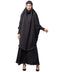 Dark Grey Premium Shine Nida Two pc Khimer & Skirt Ready to wear Instant Hijab cum Naqab Set