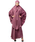Mauve Pink Premium Shine Nida Two pc Khimer & Skirt Ready to wear Instant Hijab cum Naqab Set
