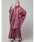Mauve Pink Premium Shine Nida Two pc Khimer & Skirt Ready to wear Instant Hijab cum Naqab Set