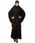 Black Premium Shine Nida Two pc Khimer & Skirt Ready to wear Instant Hijab cum Naqab Set