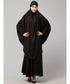 Black Premium Shine Nida Two pc Khimer & Skirt Ready to wear Instant Hijab cum Naqab Set
