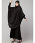 Black Premium Shine Nida Two pc Khimer & Skirt Ready to wear Instant Hijab cum Naqab Set