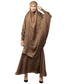 Beige Premium Shine Nida Two pc Khimer & Skirt Ready to wear Instant Hijab cum Naqab Set