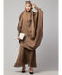 Beige Premium Shine Nida Two pc Khimer & Skirt Ready to wear Instant Hijab cum Naqab Set