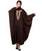 Brown Matt Nida Neck and Sleeve Embroidery with Cuff free Size Kaftan