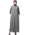 Navy Matt Nida Front open Hidden Placket Daily wear casual Abaya