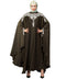 Olive Gree Matt Nida Front to back & at hand opening Resham Embroidery Irani Kaftan