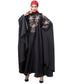 Dark Grey Premium Shine Nida front and sleeve resham embroidery Irani Kaftan