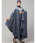 Grey Matt Nida Front to back & at hand opening Resham Embroidery Irani Kaftan